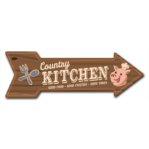 Country Kitchen Arrow Decal Funny Home Decor 24in Wide